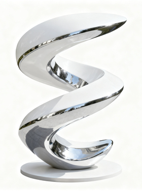 小区别墅水景艺术抽象不锈钢雕塑