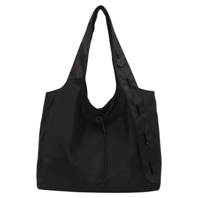 YUEN韩国设计师款复古腋下大容量尼龙托特包hobo手提轻便背包男女