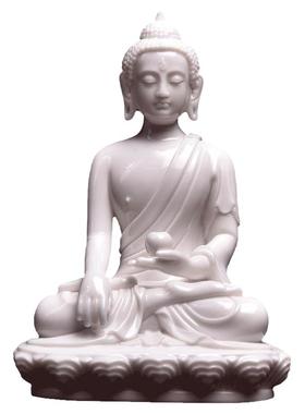 戴玉堂陶瓷释迦牟尼小佛像摆件随身佛旅行出差随身携带释迦摩尼佛