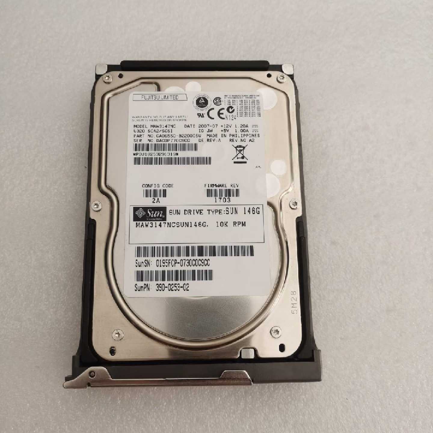 议价SUN 540-6602 XRASC1CA-146G 10K 390-0178 80针SCSI硬盘390-