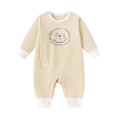 babylove婴幼儿保暖连体衣冬季男女宝宝居家打底衣服睡衣哈衣爬服