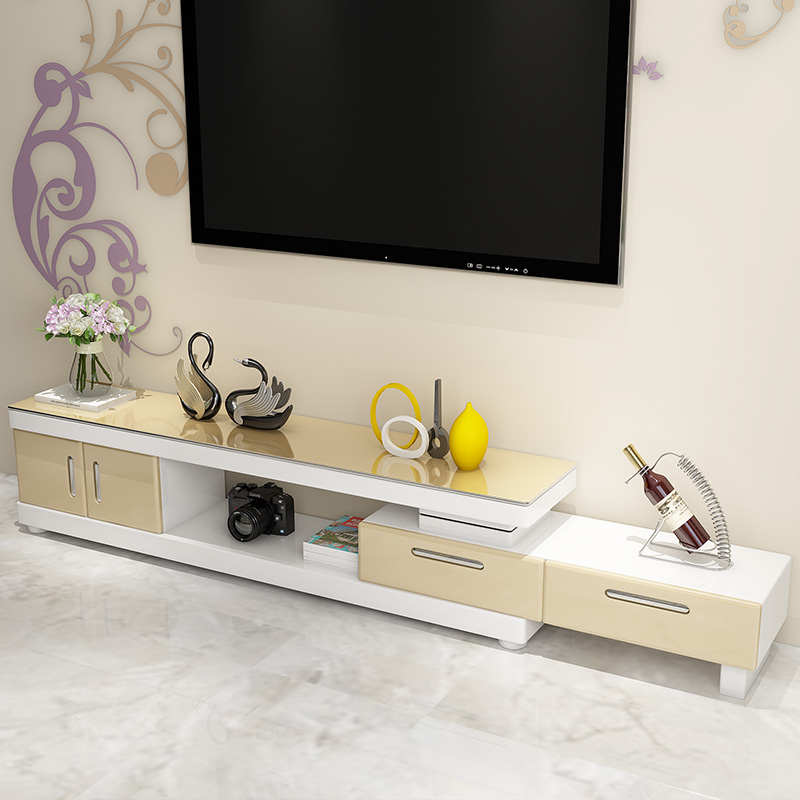 现代简约北欧烤漆茶几时尚茶桌小户型客厅创意茶几伸缩电视柜组合