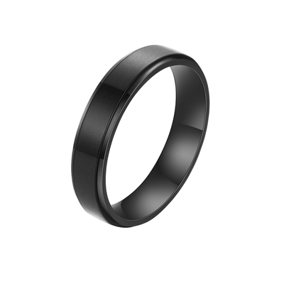 黑色戒指男士ins潮酷小众钛钢
