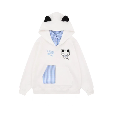 巨好看的早秋穿搭假两件卫衣