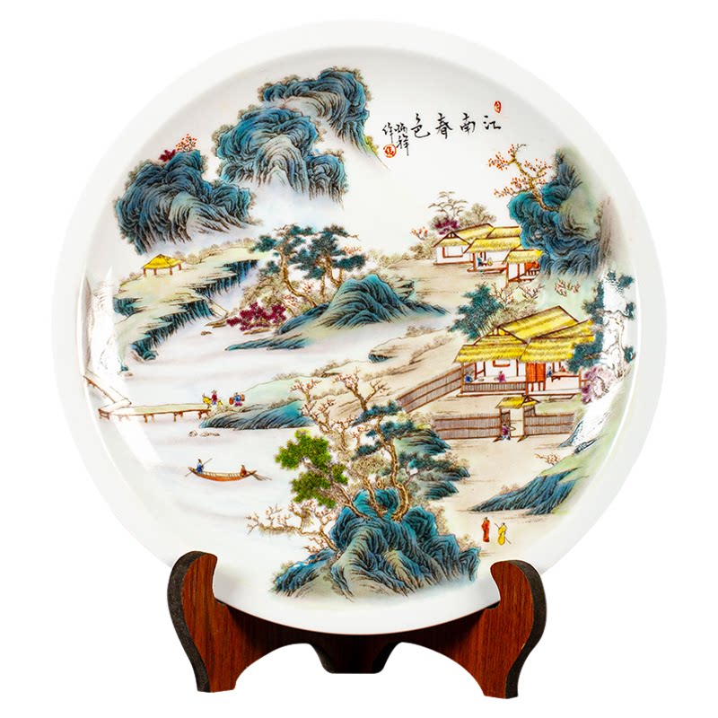 景德镇陶瓷手绘大师挂盘摆件礼品