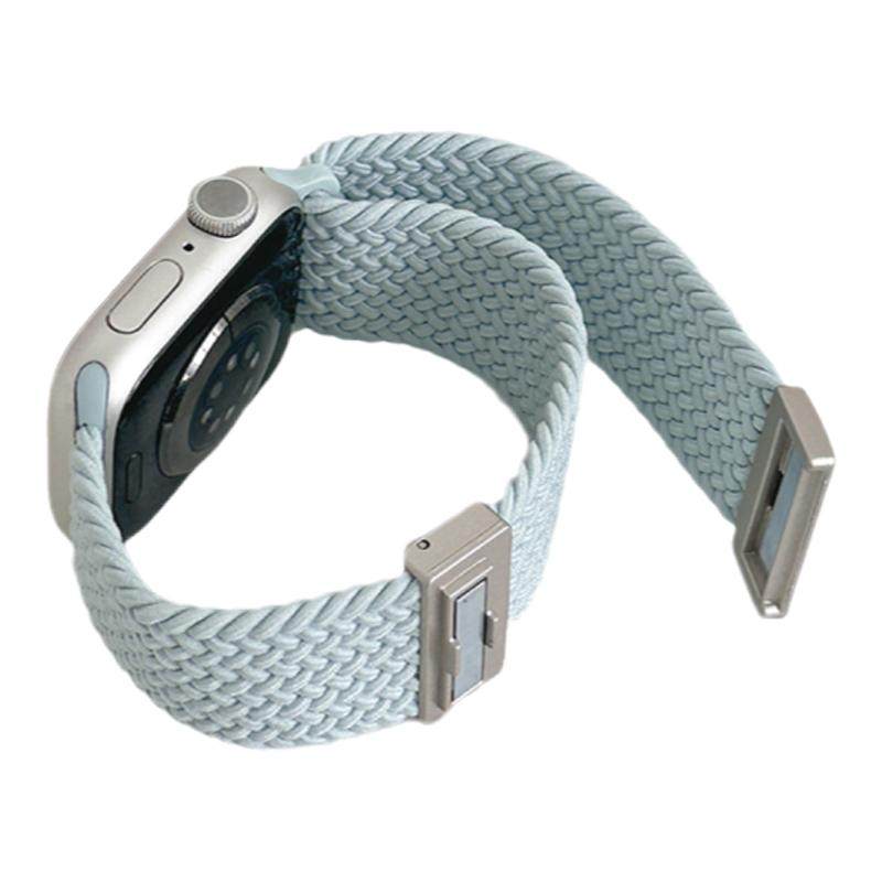 【淡薄荷】适用applewatch9/S10表带淡薄荷合集iWatch8/7/6/SE代苹果手表S11编织硅胶尼龙回环小蛮腰表带女夏