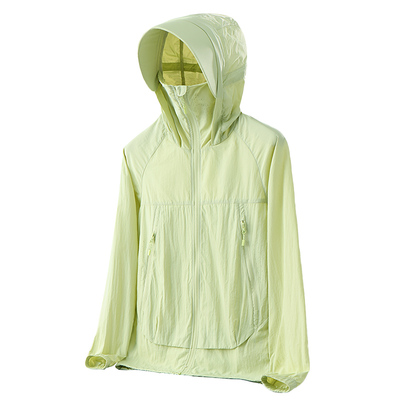 夏季户外连帽防晒衣女可拆卸帽檐