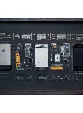 [小西设计所] iPhone初代9新书房现代装饰画手机装裱拆解镀锡相框