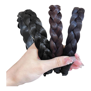 假发辫子发箍女2025新款夏款一体麻花辫头箍增高颅顶发卡发捆头饰