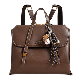 迪士尼2026新通勤双肩包女生复古斜挎背包大容量电脑包旅行书包女