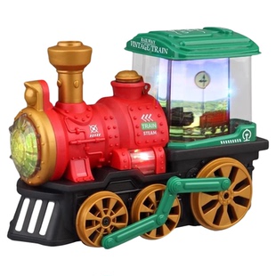 2026年新年礼物喷雾火车元宵节花灯手提灯笼电动玩具灯光发光男孩