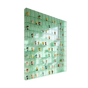 亚克力定制盲盒手办柜置物架一体靠墙展示架简约风有机玻璃收纳柜