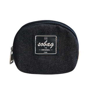 sobag日系牛仔口红硬币手拿布包复古迷你耳机包拉链零钱小卡包女