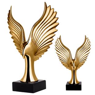 雄鹰展翅轻奢摆件招财电视柜家居装饰品陶瓷工艺品酒柜办公室摆设