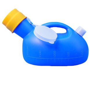 男士尿壶老年人夜壶大口径卧床软胶小便壶大容量男士接尿器双排口