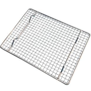 304不锈钢烧烤网长方形烧烤网架带脚冷却架面包晾网烤箱烤网用具