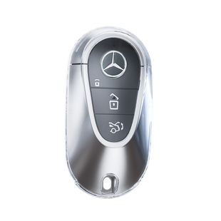 适用奔驰钥匙套24款c级c260l包e级s级迈巴赫glc300e300l扣透明壳