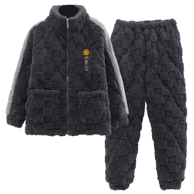 高个子加长版180CM冬季三层加绒夹棉睡衣厚款女170-175公分家居服