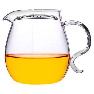 台湾76玻璃公道杯带茶漏加厚套装