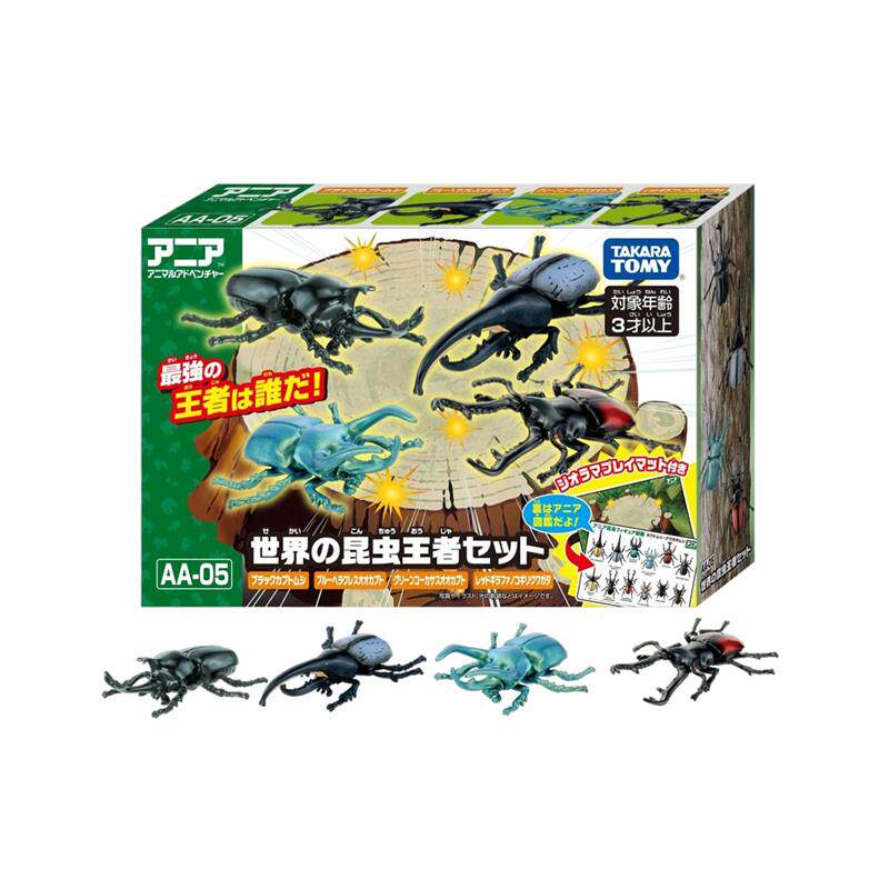 多美卡安利亚昆虫玩具仿真甲虫瓢虫海神大兜虫可动物模型玩偶摆件