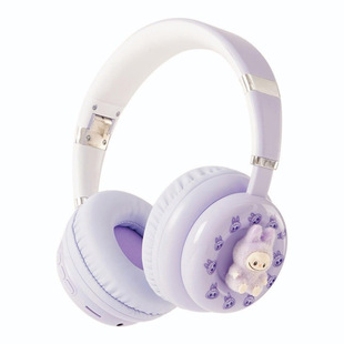 高颜值头戴式蓝牙耳机拉布布毛绒公仔卡通可爱学生长续航运动