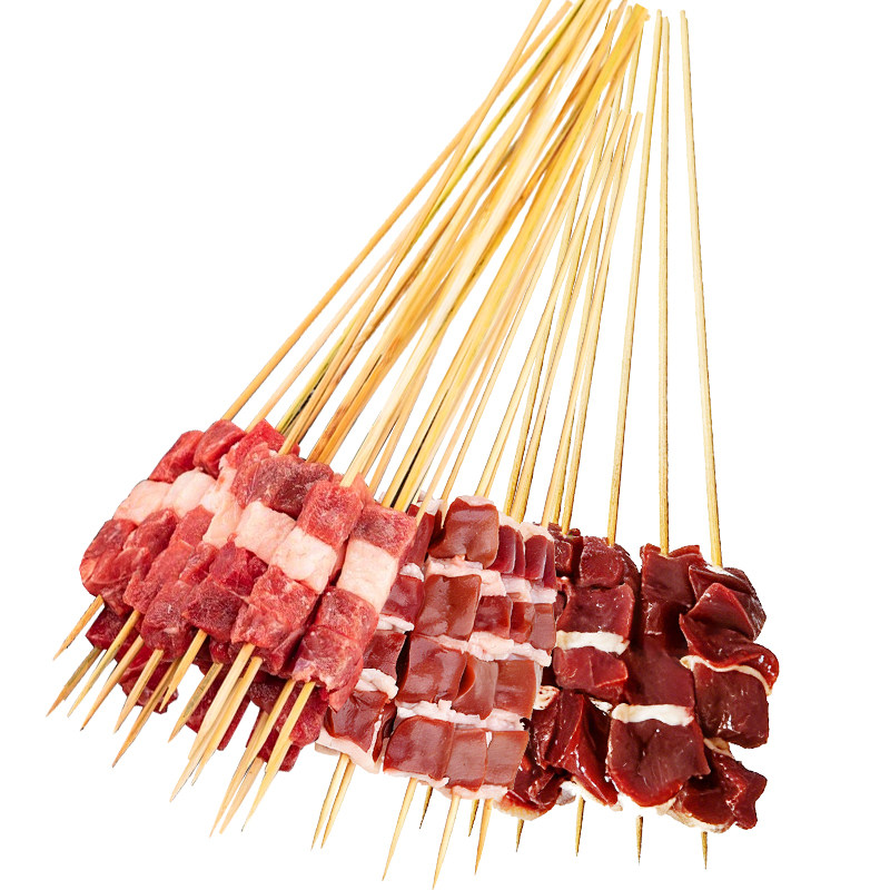 纯羊肉串手工串制作0添加0调理