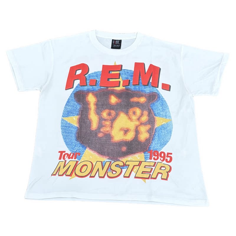 瘦子自主 R.E.M Vintage tee 眼球快转 乐队tee