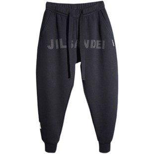 美式高街飘带宽松型束脚运动卫裤男士潮流黑色百搭新款哈伦休闲裤