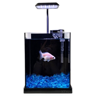 鱼缸客厅2026新款小型家用桌面造景斗鱼缸底座一体超白玻璃小鱼缸