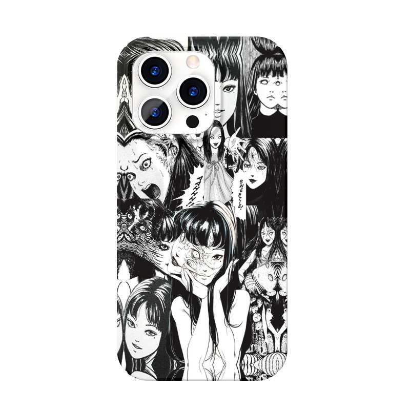 川上富江 日系小众漫画伊适用于iPhone16promax磨砂全包硬壳苹果12亮面防摔oppo a93s透明k3保护套荣耀手机壳