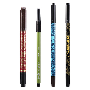 日本akashiya明石屋毛笔双头秀丽笔软笔书法练字专用签名签字笔小楷笔中楷大楷字美术初学者软头自带笔锋的笔