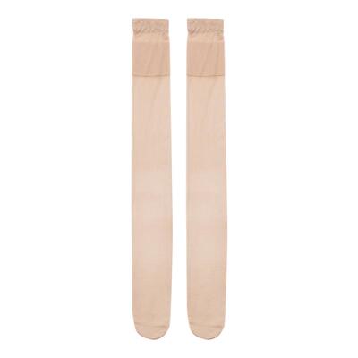 红辣椒包芯丝防卷落过膝长筒袜子