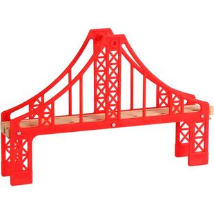 儿童木制轨道火车场景桥吊桥配件散装轨道桥兼容 EDWONE BRIO