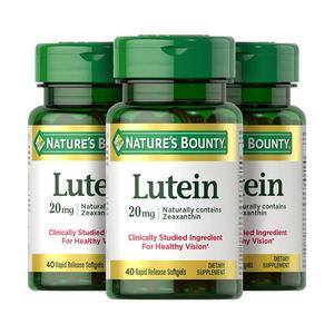 自然之宝叶黄素软胶囊男女护眼20mg 40粒3瓶成人手机党