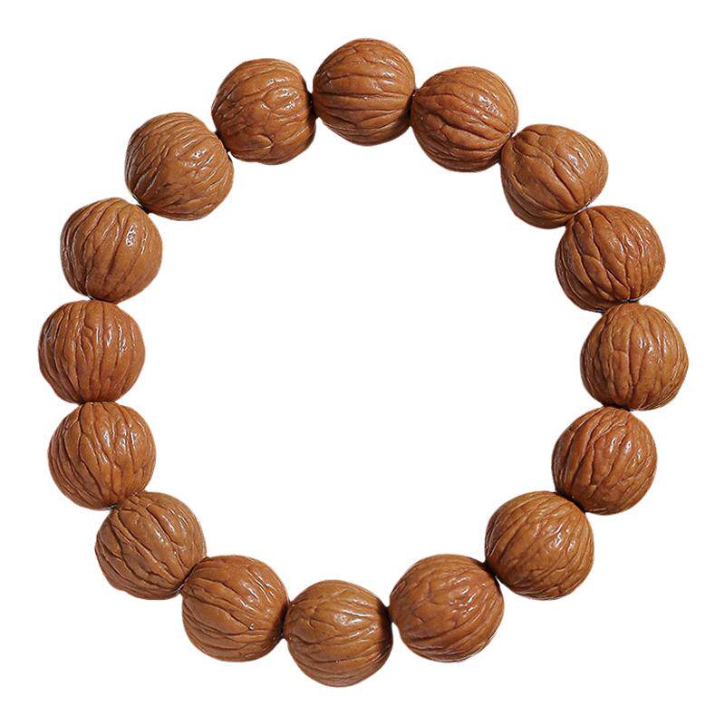 天然无修猴头桃核手串男女文玩佛珠单圈手部盘玩珍藏老山檀香圆珠