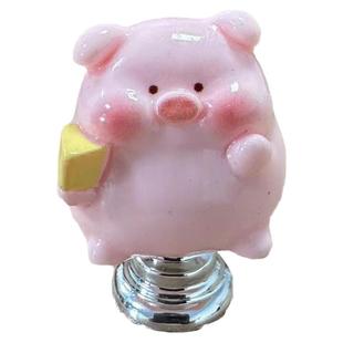 可爱小猪马桶按压神器长指甲美甲专用创意厕所水箱冲水辅助按钮