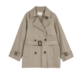 about nice 韩国 sienne ins博主时髦卡其色短款小个子风衣外套女