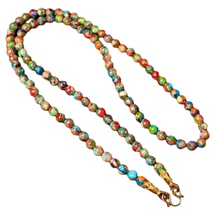 泰伽泰国佛牌链子单挂尊彩色帝王石唐卡挂链手工串珠项链玉佛挂绳