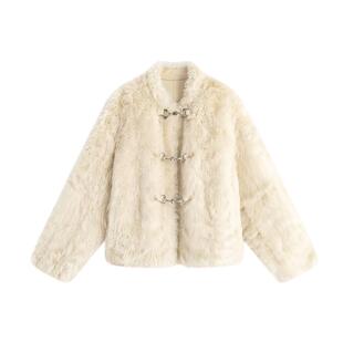 Marc Moore2025秋冬新款简约休闲托斯卡纳皮毛一体短外套