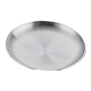 韩式不锈钢圆盘金色托盘西餐厅水果盘家用复古烤肉盘浅盘子吐骨碟