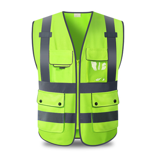 sfvest高级反光安全背心高端工作服交通马甲施工高档反光衣定制