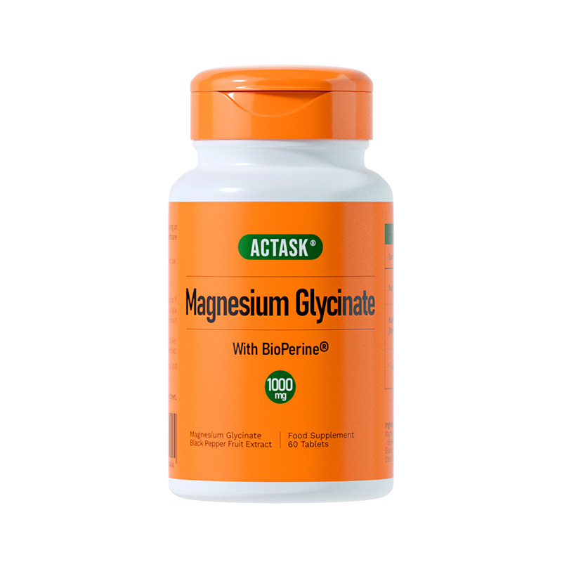 actask甘氨酸螯合镁片补充剂+黑胡椒成人助眠儿童专注力不抽筋