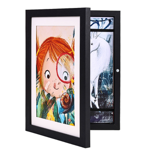 A3A4儿童画框8k翻盖相框收纳装裱画作奖状储存美术画展示可更换