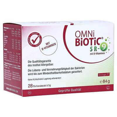 欧洲直邮德国欧敏力OMNi9种益生菌维B抗压抗 疲劳熬夜冲剂28X3g