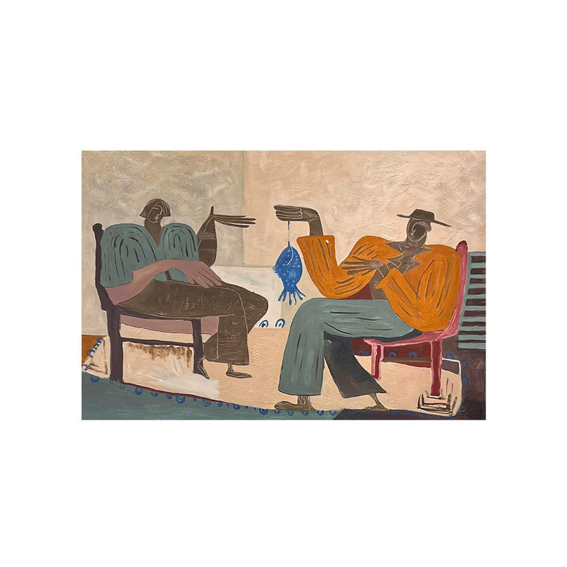 法式中古风抽象包豪斯人物装饰画