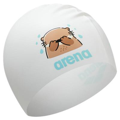 arena阿瑞娜印花大头围硅胶泳帽
