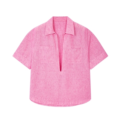 JuicyCouture橘滋短袖外罩衬衫女