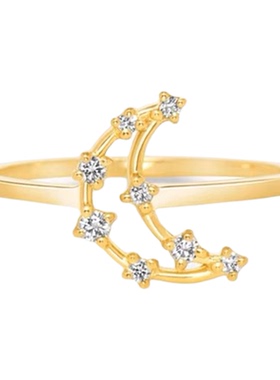 月亮指环暮光月亮纯银日系女