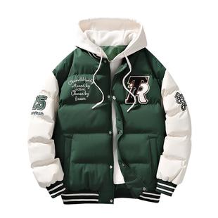 NASA STUSY美式2025冬季加厚保暖假两件棉衣男款棉袄羽绒棉服外套