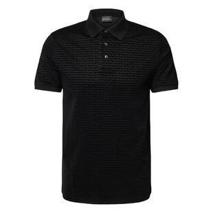 Armani/阿玛尼EA 男士时尚满印鹰标短袖POLO衫 EM001283 AF10017